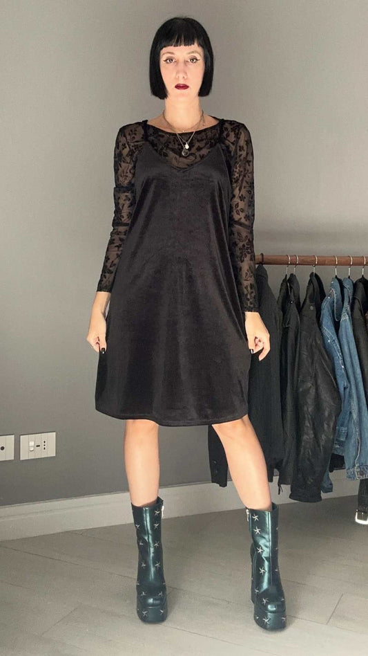Slip dress velluto
