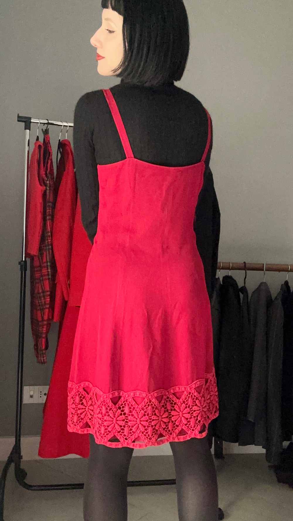 Slip dress rosso