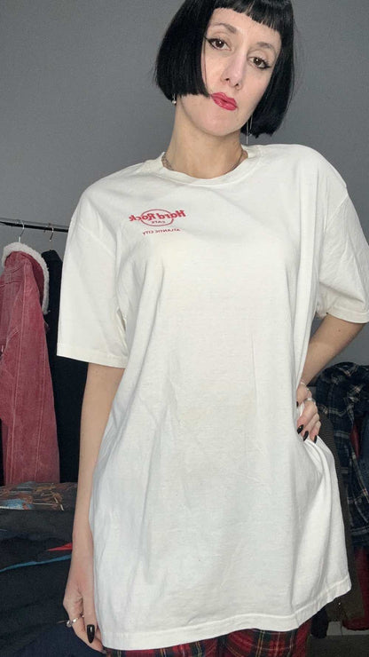 T-shirt Hard Rock bianca