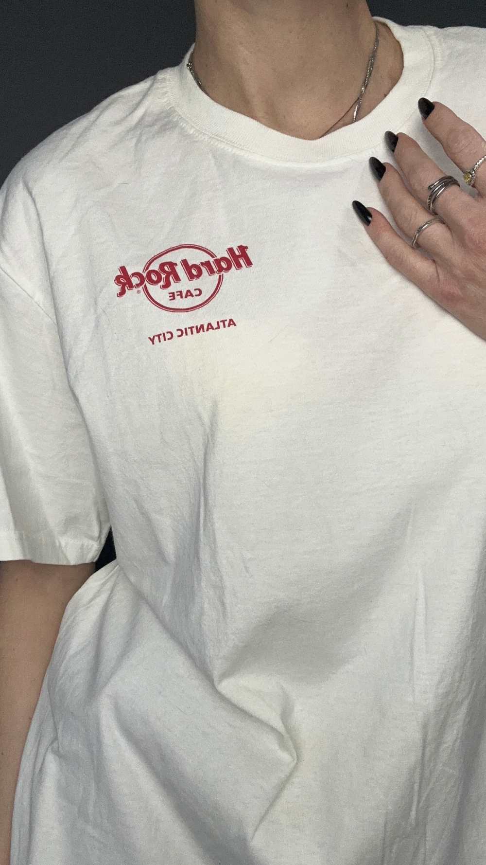 T-shirt Hard Rock bianca