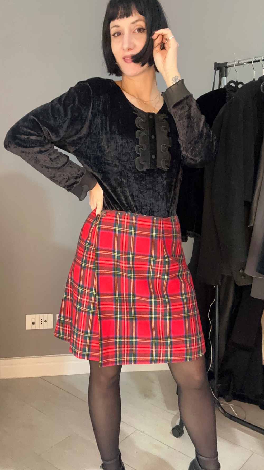 Mini gonna rossa tartan
