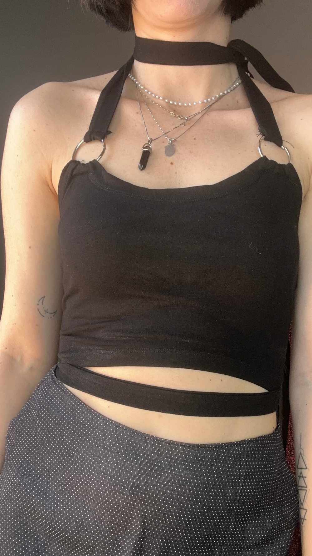 Top nero y2k