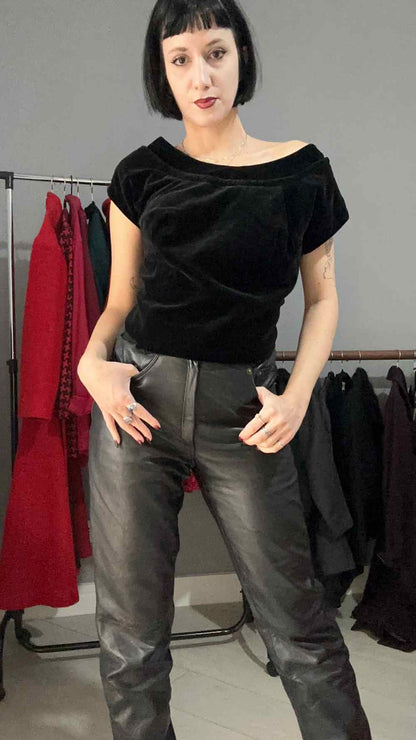 Top sartoriale in velluto