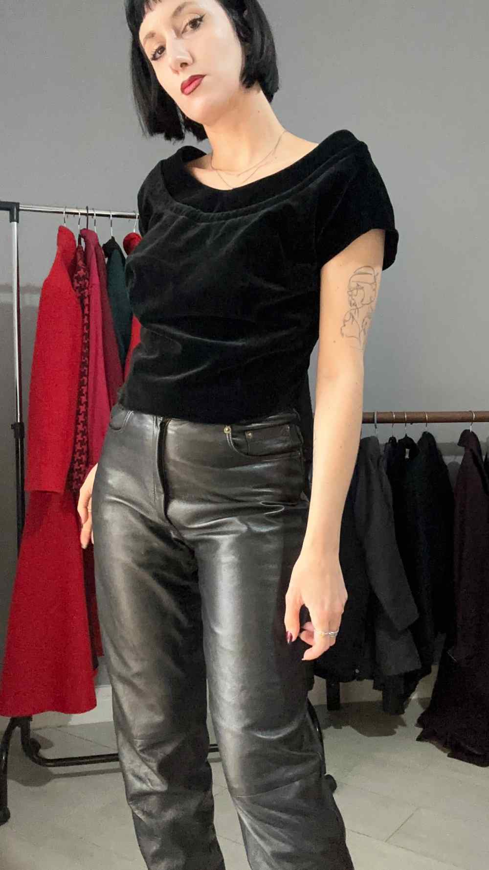 Top sartoriale in velluto