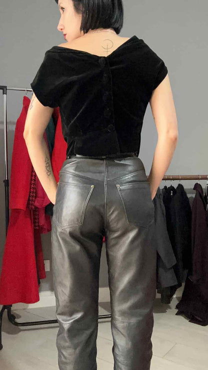 Top sartoriale in velluto