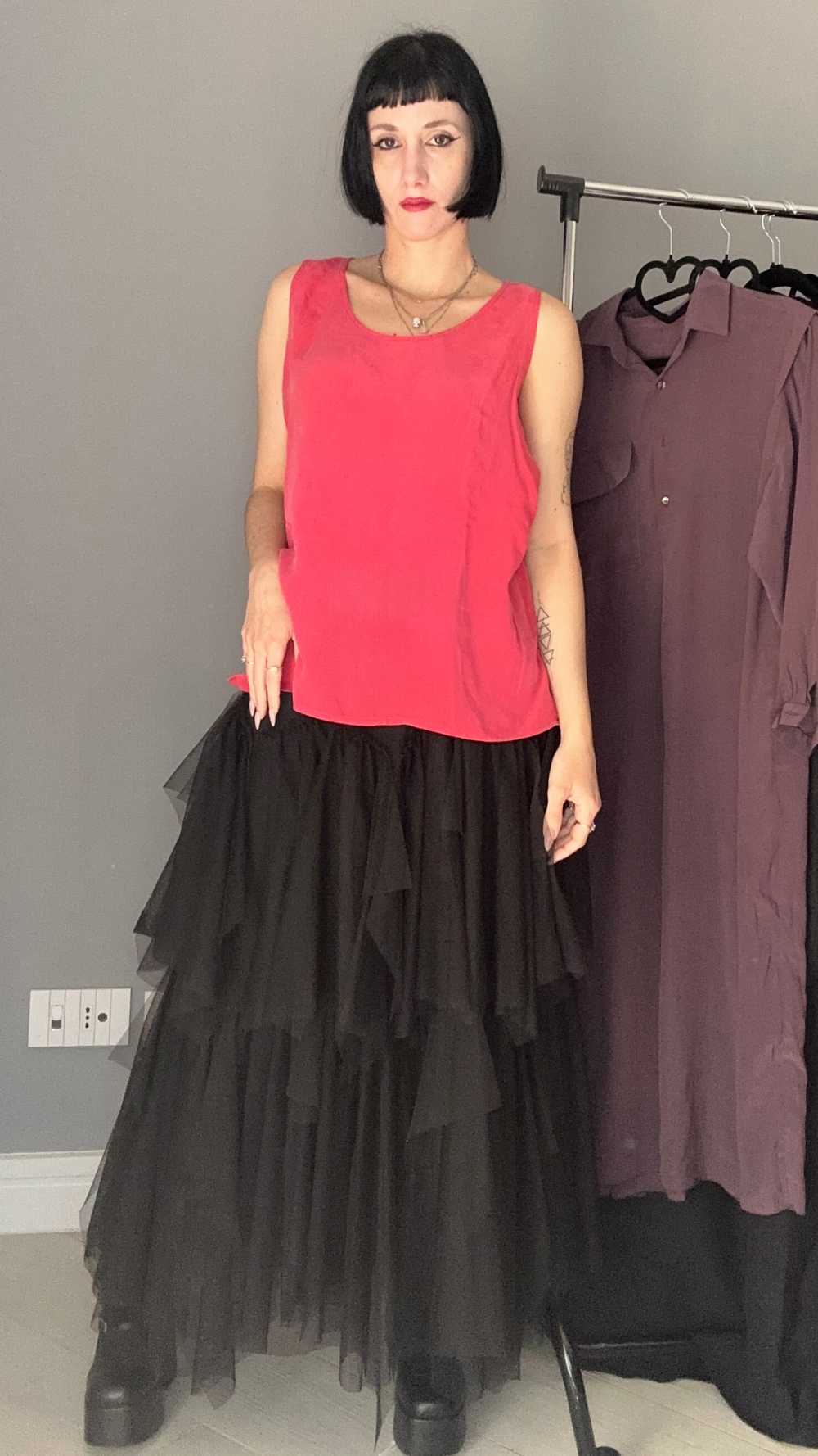 Top seta rosa