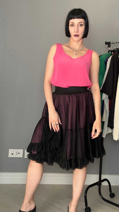 Top rosa in seta