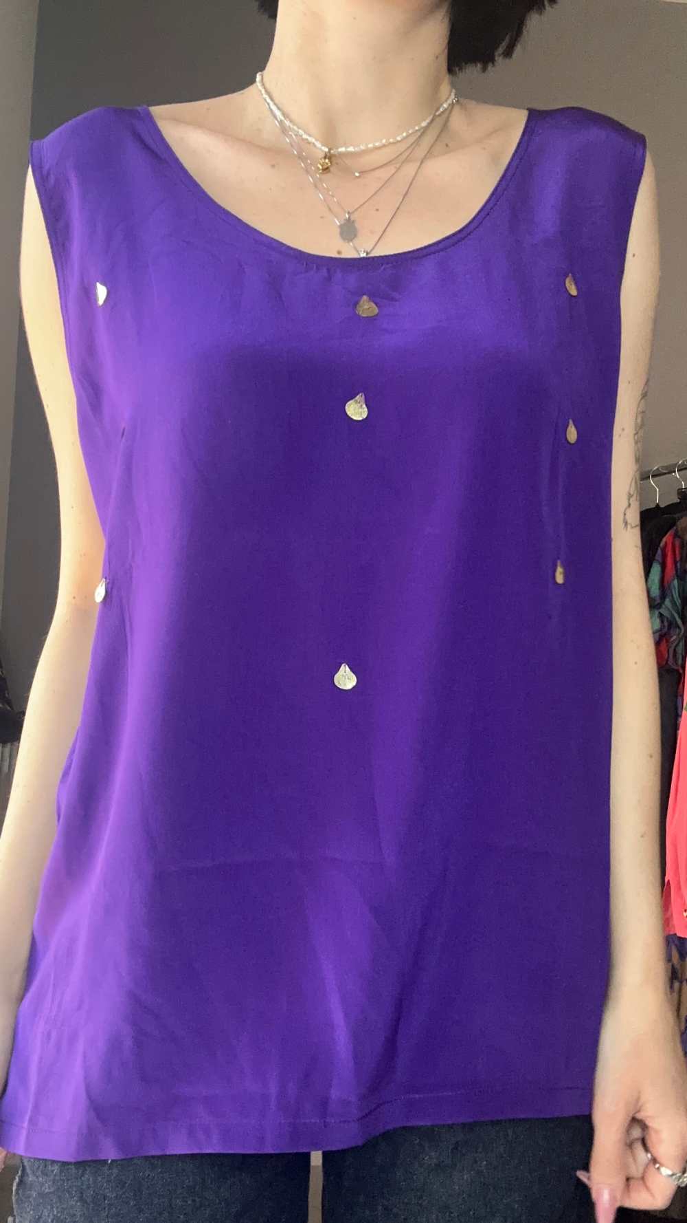 Top violet silk