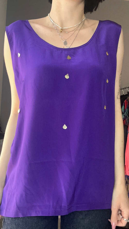 Top violet silk