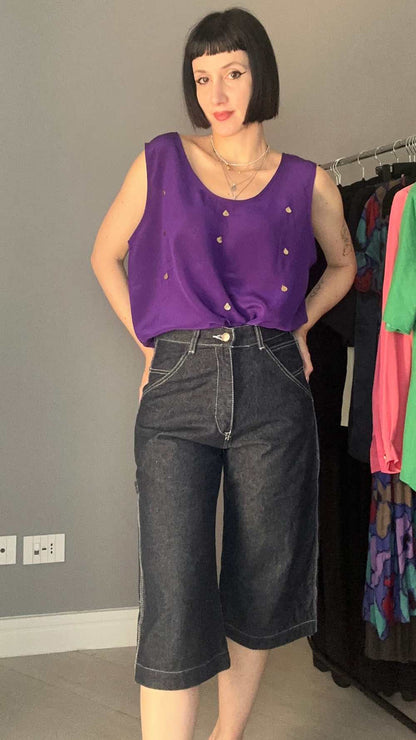 Top violet silk