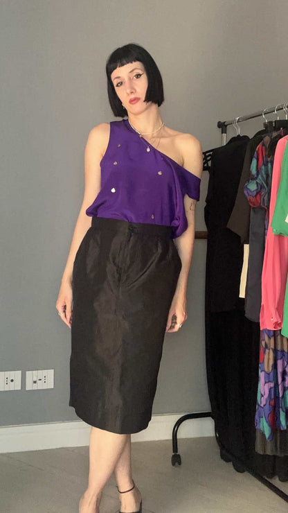 Top violet silk