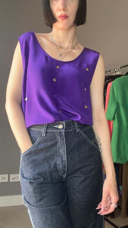 Top violet silk