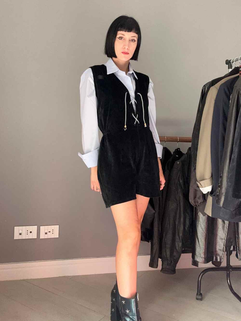 Tuta pantaloncino blu